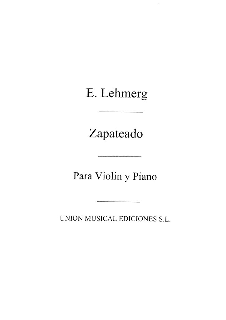 Zapateado For Violin And Piano